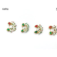 Pooja Bangles Traditional Gold Plated Nose Pin