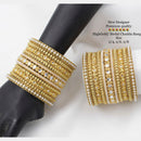 Pooja Bangles Gold Plated Stone & Pearl Bangles Set