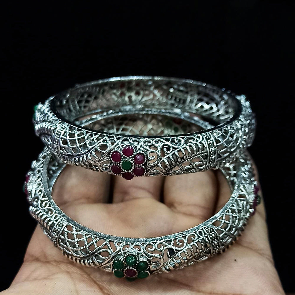 Pooja Bangles Oxidised Floral Bangles Kada Set