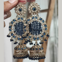 Pooja Bangles Gold Plated Crystal Pearl Jhumka Earrings
