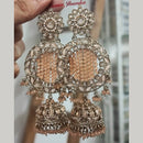 Pooja Bangles Gold Plated Crystal Pearl Jhumka Earrings