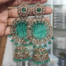 Pooja Bangles Gold Plated Crystal Pearl Jhumka Earrings
