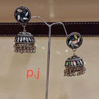 Pooja Bangles Oxidized Plated Dangler Earrings