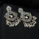 Pooja Bangles Oxidised Plated Pearl & Kundan Earrings