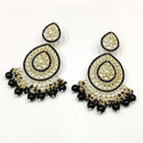 Pooja Bangles Gold Plated Kundan & Beads Dangler Earrings