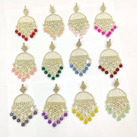 Pooja Bangles Gold Plated Kundan & Beads Dangler Earrings