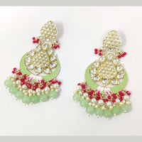 Pooja Bangles Gold Plated Kundan & Beads Dangler Earrings