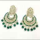 Pooja Bangles Gold Plated Kundan & Beads Dangler Earrings