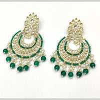 Pooja Bangles Gold Plated Kundan & Beads Dangler Earrings