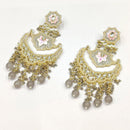 Pooja Bangles Gold Plated Kundan & Beads Dangler Earrings