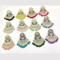 Pooja Bangles Gold Plated Kundan & Beads Dangler Earrings