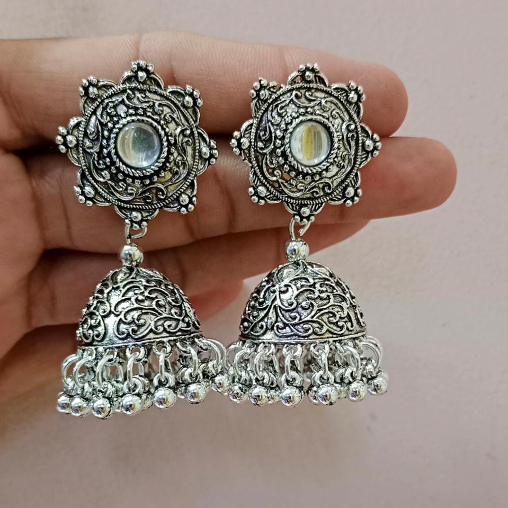 Pooja Bangles Oxidised Jhumka Earrings