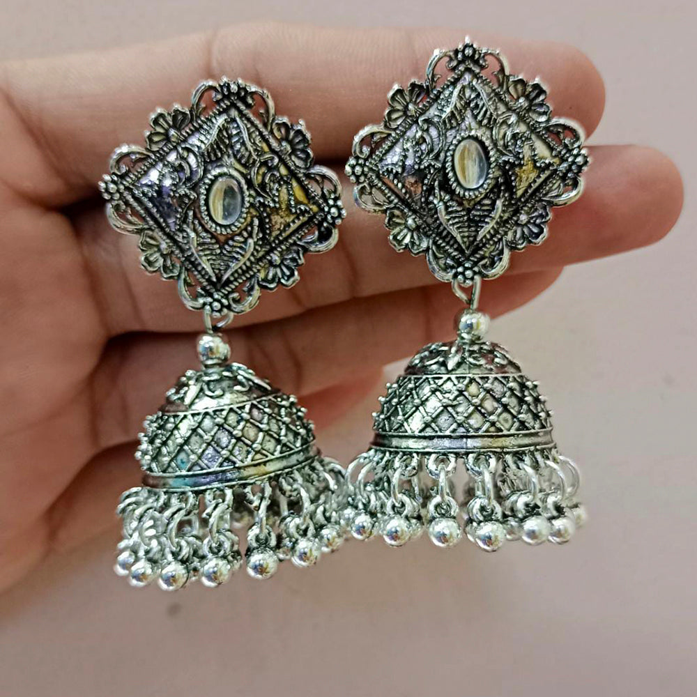 Pooja Bangles Oxidised Jhumka Earrings