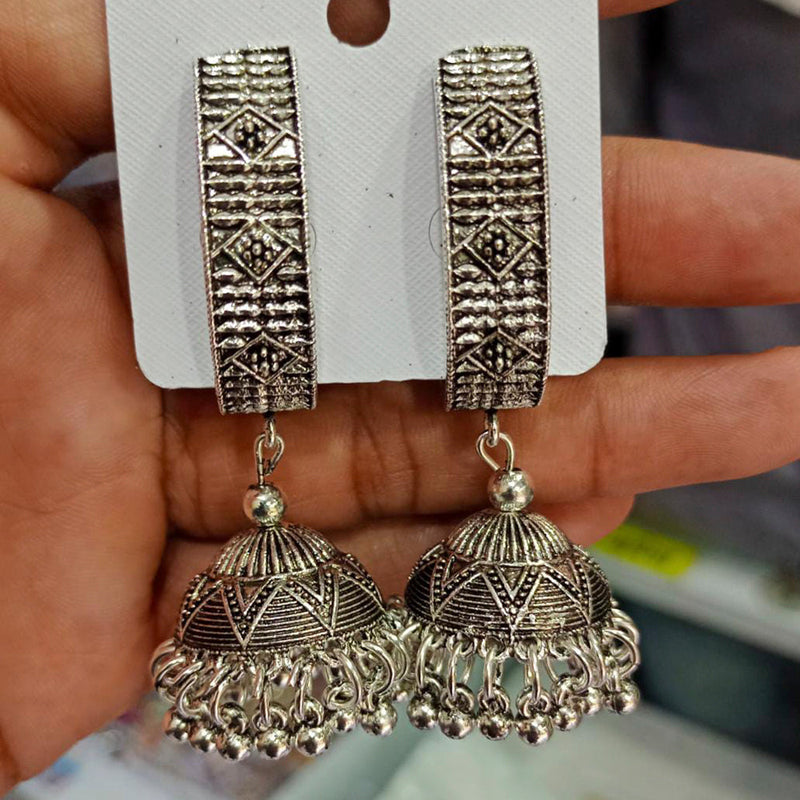 Pooja Bangles Oxidised Jhumka Earrings