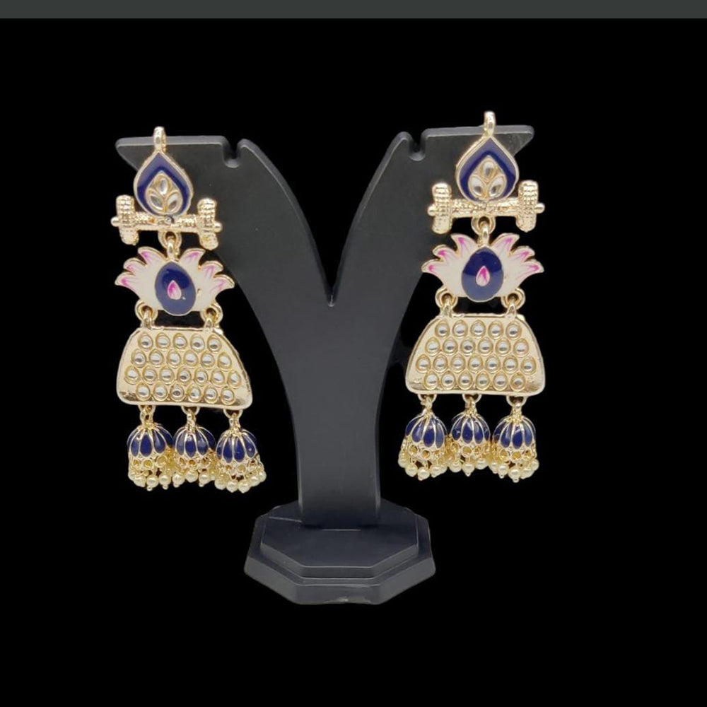 Pooja Bangles Kundan & Meenakari Earrings