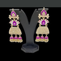 Pooja Bangles Kundan & Meenakari Earrings