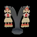 Pooja Bangles Kundan & Meenakari Earrings