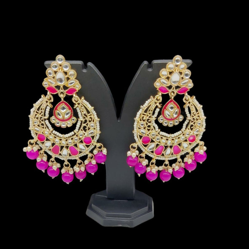 Pooja Bangles Kundan Dangler Earrings