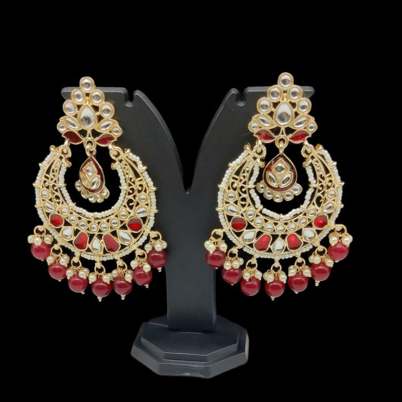 Pooja Bangles Kundan Dangler Earrings