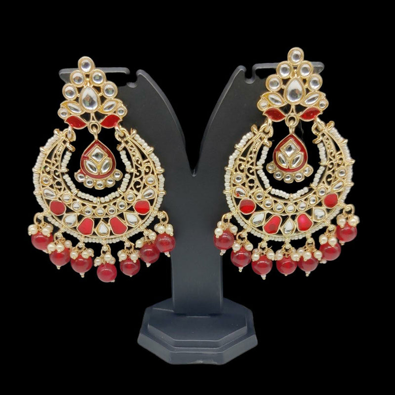 Pooja Bangles Kundan Dangler Earrings