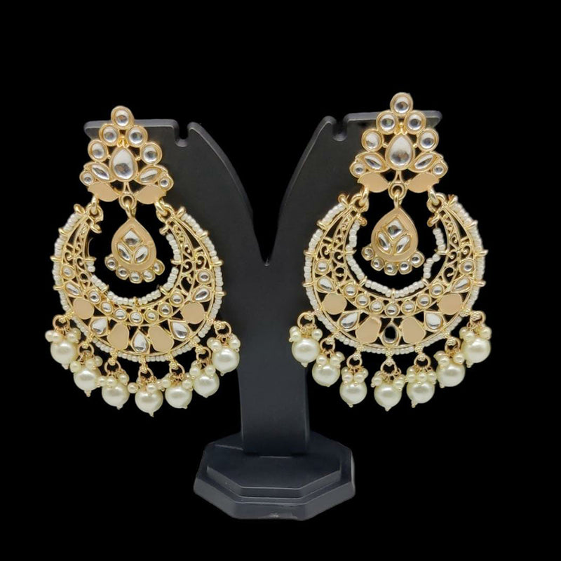 Pooja Bangles Kundan Dangler Earrings