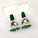 Pooja Bangles Meenakari Beads Jhumki Earrings