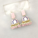 Pooja Bangles Meenakari Beads Jhumki Earrings