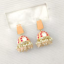 Pooja Bangles Meenakari Beads Jhumki Earrings
