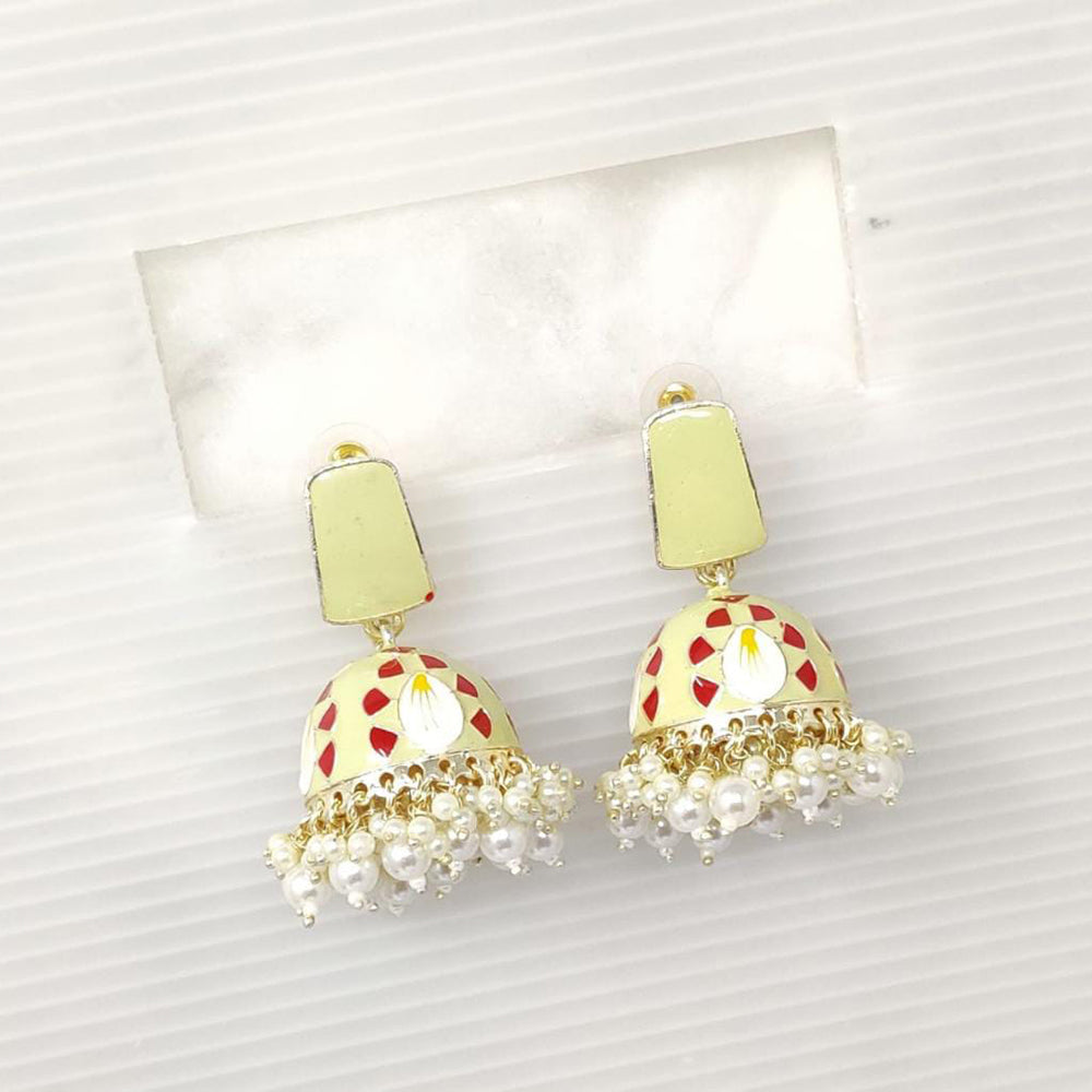 Pooja Bangles Meenakari Beads Jhumki Earrings