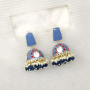 Pooja Bangles Meenakari Beads Jhumki Earrings