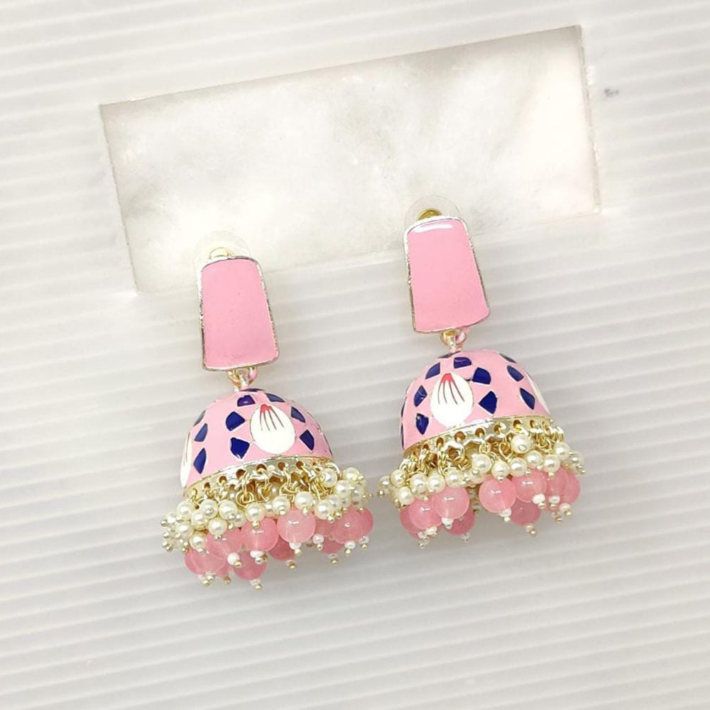 Pooja Bangles Meenakari Beads Jhumki Earrings