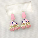 Pooja Bangles Meenakari Beads Jhumki Earrings