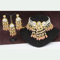 Pooja Bangles Gold Plated Kundan & Pearl Choker Necklace Set