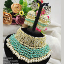 Pooja Bangles Gold Plated Kundan & Pearl Choker Necklace Set