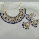 Pooja Bangles Gold Plated Beads Choker Necklace Set With Maangtikka