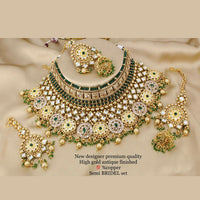 Pooja Bangles Gold Plated Designer Choker Necklace Set