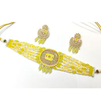 Pooja Bangles Beads And Pearl Choker Necklace Set