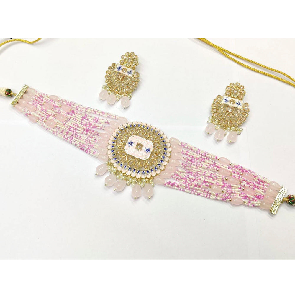 Pooja Bangles Beads And Pearl Choker Necklace Set