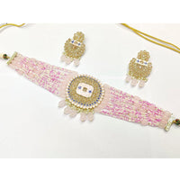 Pooja Bangles Beads And Pearl Choker Necklace Set