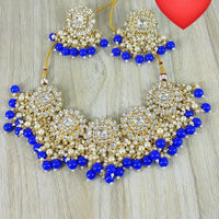 Pooja Bangles Kundan & Beads Necklace Set