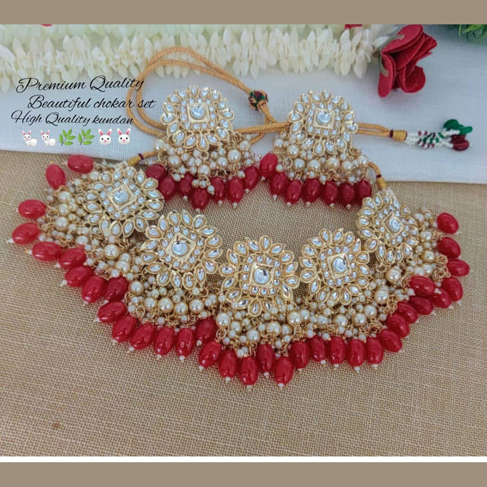 Pooja Bangles Kundan & Beads Necklace Set