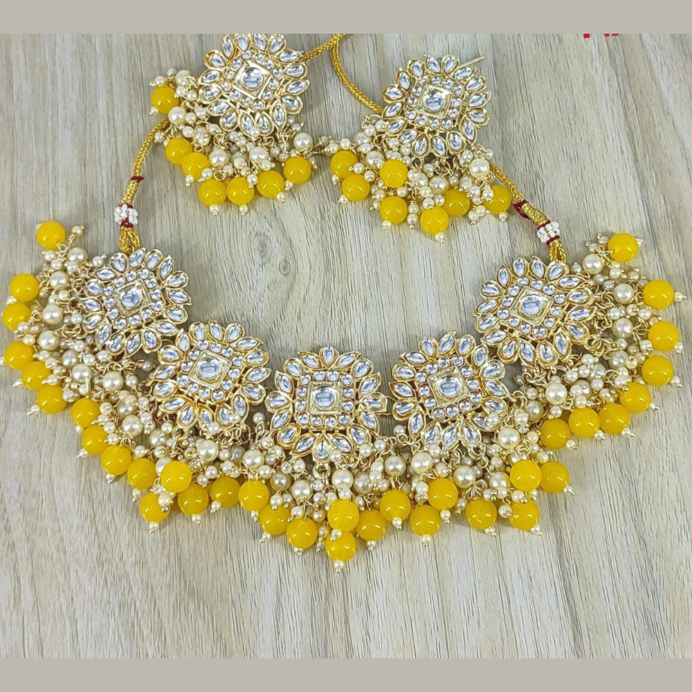 Pooja Bangles Kundan & Beads Necklace Set