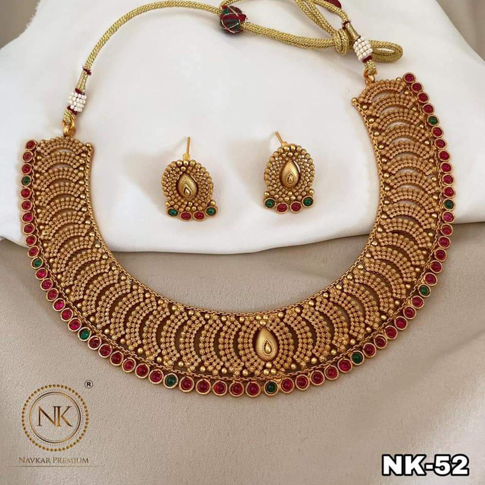 Pooja Bangles Gold Plated Necklace Set