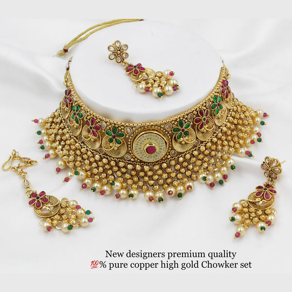 Pooja Bangles Gold Plated Designer Necklace Set