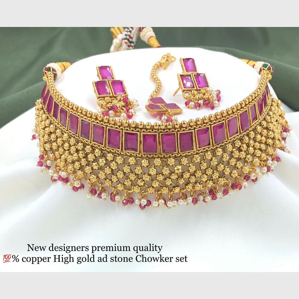 Pooja Bangles Gold Plated Designer Necklace Set
