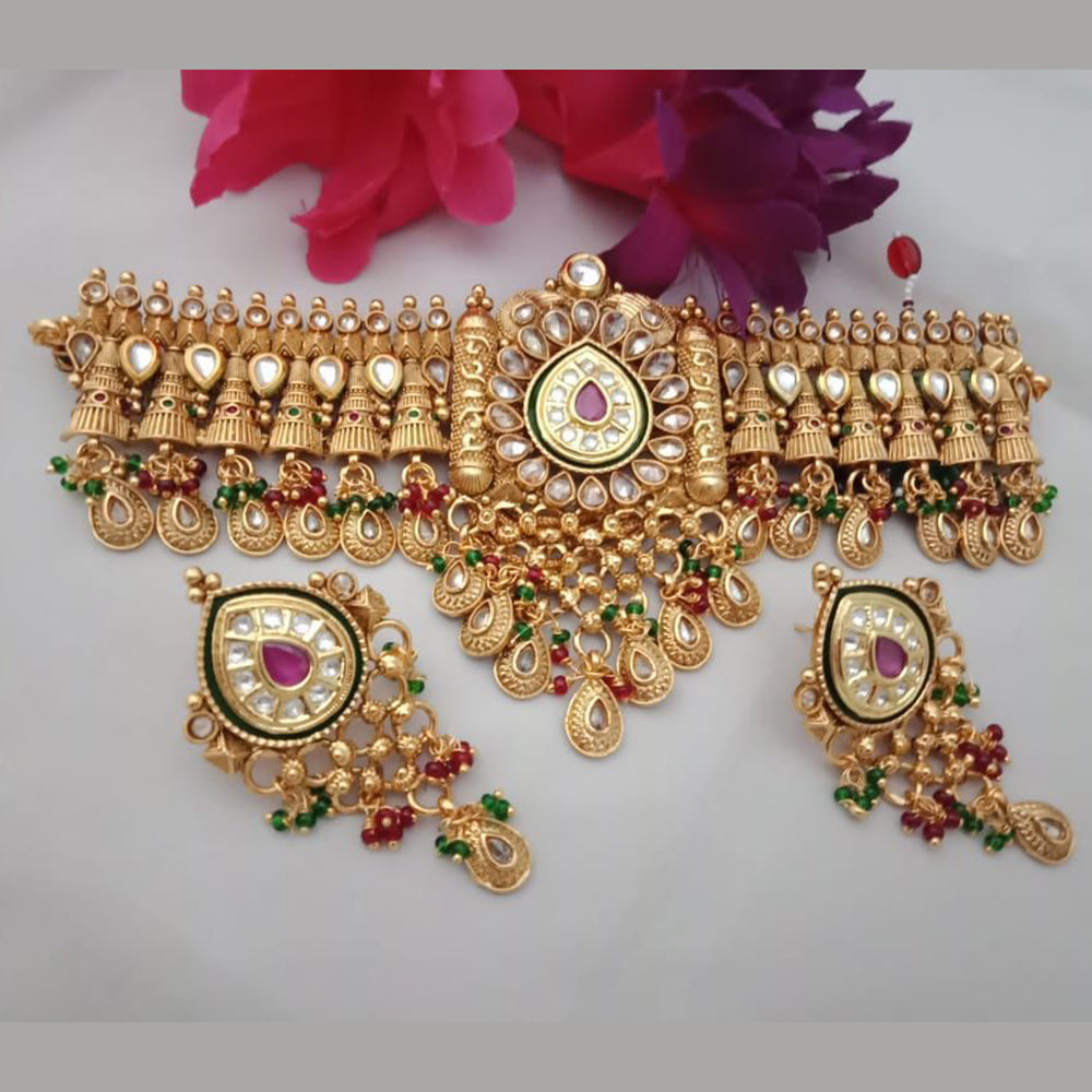 Pooja Bangles Gold Plated Designer Necklace Set