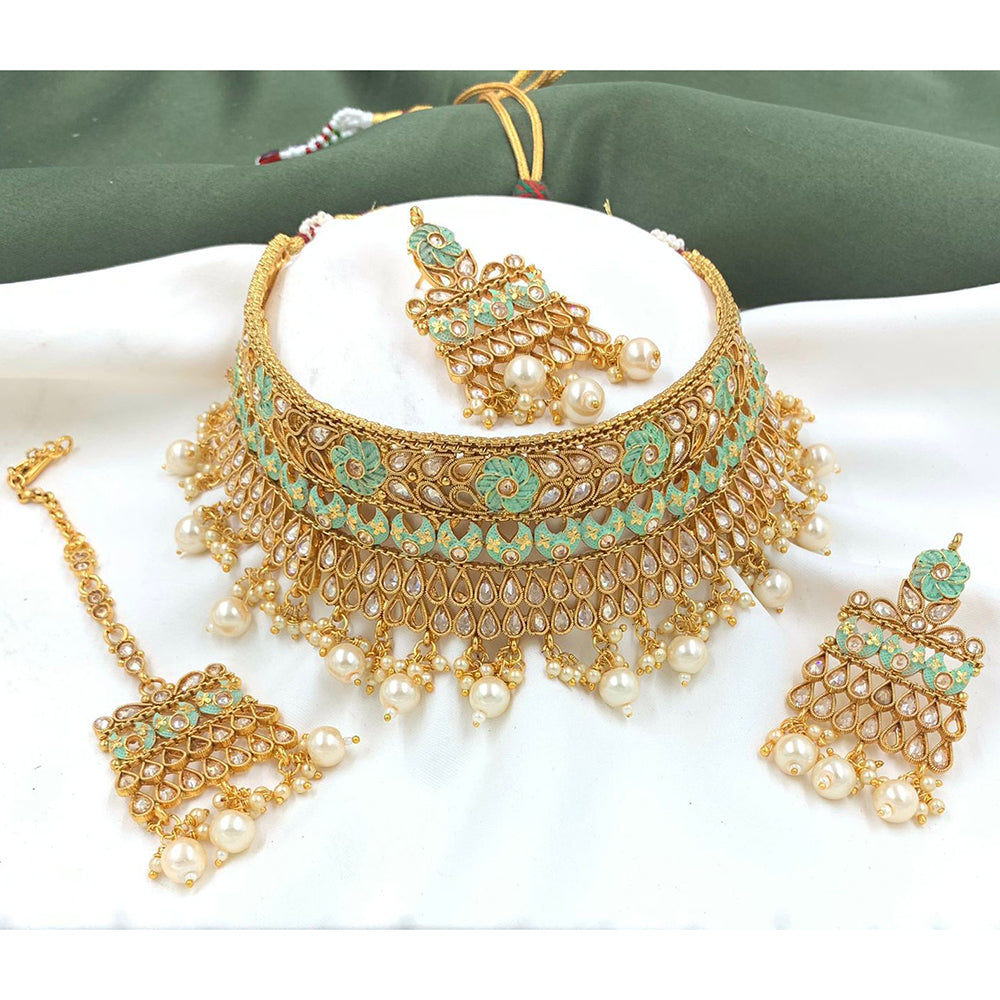 Pooja Bangles Gold Plated Designer Necklace Set