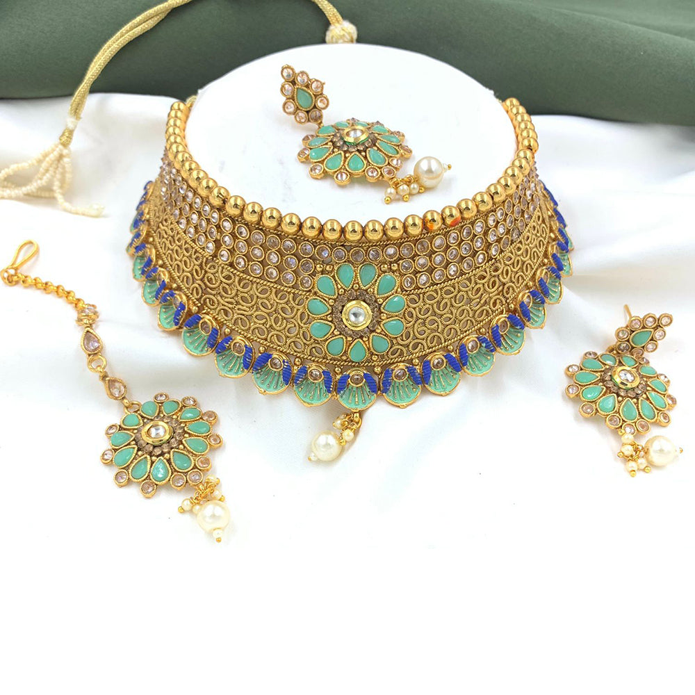 Pooja Bangles Gold Plated Designer Necklace Set