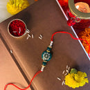Etnico Gold Plated Ethnic Designer Pearl Beads Rakhi Bracelet for Brother/Men (R019-R)
