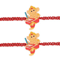 Etnico Fancy Cartoon Character Bal Ganesha Rakhi Bracelets for Boys & Kids (R030-2) ( Pack of 2)